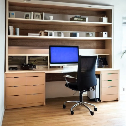 Workspace Setup with Open shelves